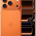 گوشی Apple iPhone 17 Pro ۲۰۲۵ نارنجی کیهانی حافظه ۲۵۶ گیگابایت eSIM آنلاک، نمای جلو و پشت بدنه