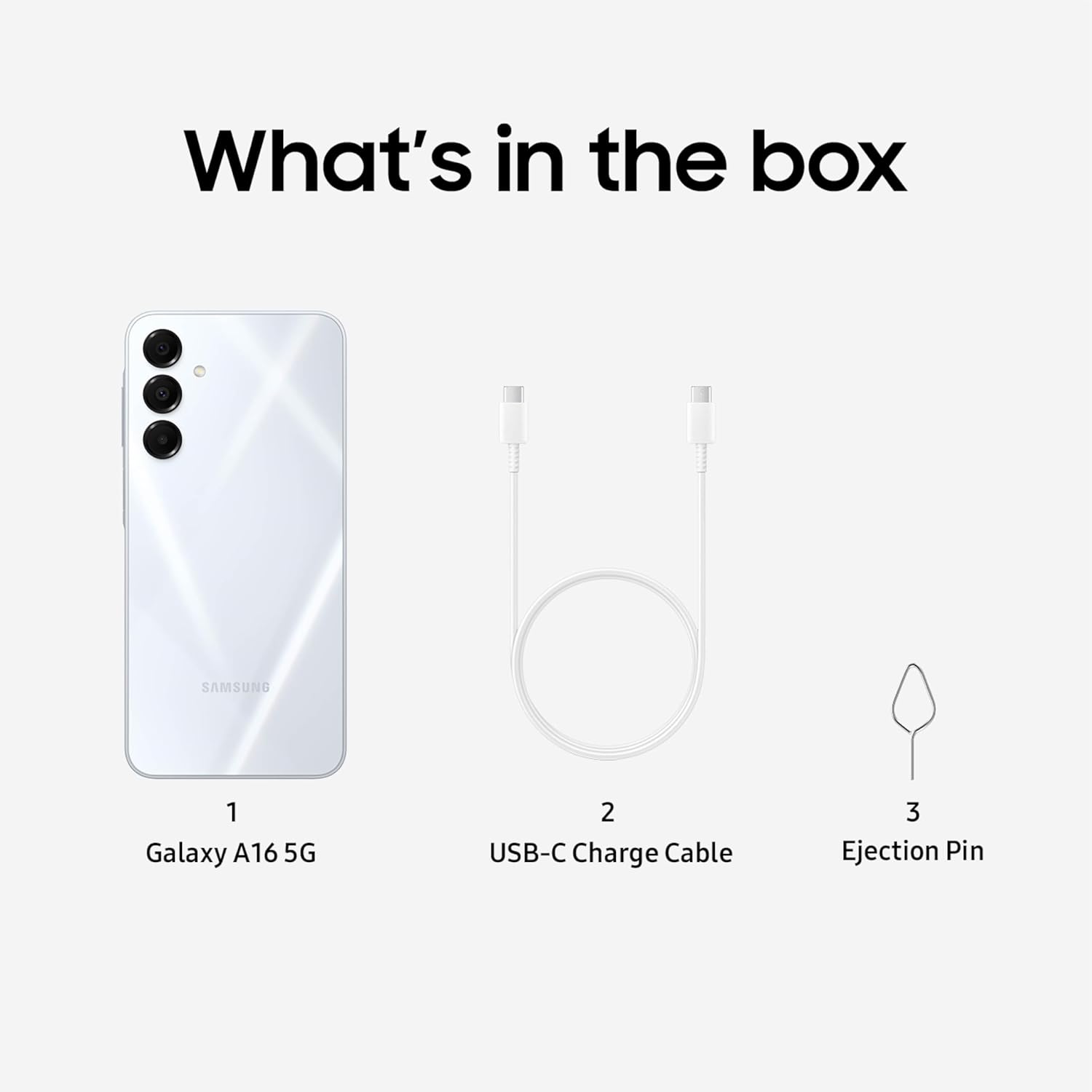 نمای پشت گوشی سامسونگ گلکسی A16 5G، پورت USB و جایگاه سیم‌کارت