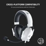 هدست گیمینگ Razer BlackShark V2 X سفید با طراحی حرفه‌ای و بالشتک نرم