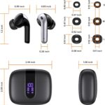 هدفون بلوتوثی TAGRY مدل X08 | ایربادز بی‌سیم با شارژدهی 60 ساعته، نمایشگر LED و ضدآب IPX5 - تصویر 4