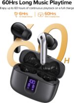 نمای سه‌بعدی هدفون TAGRY X08 با ایربادها خارج از کیس، نمایش طراحی ارگونومیک و فرم داخل گوش
