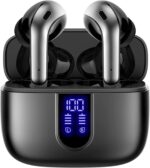 هدفون بلوتوثی TAGRY X08 با کیس شارژ LED و طراحی ارگونومیک مشکی