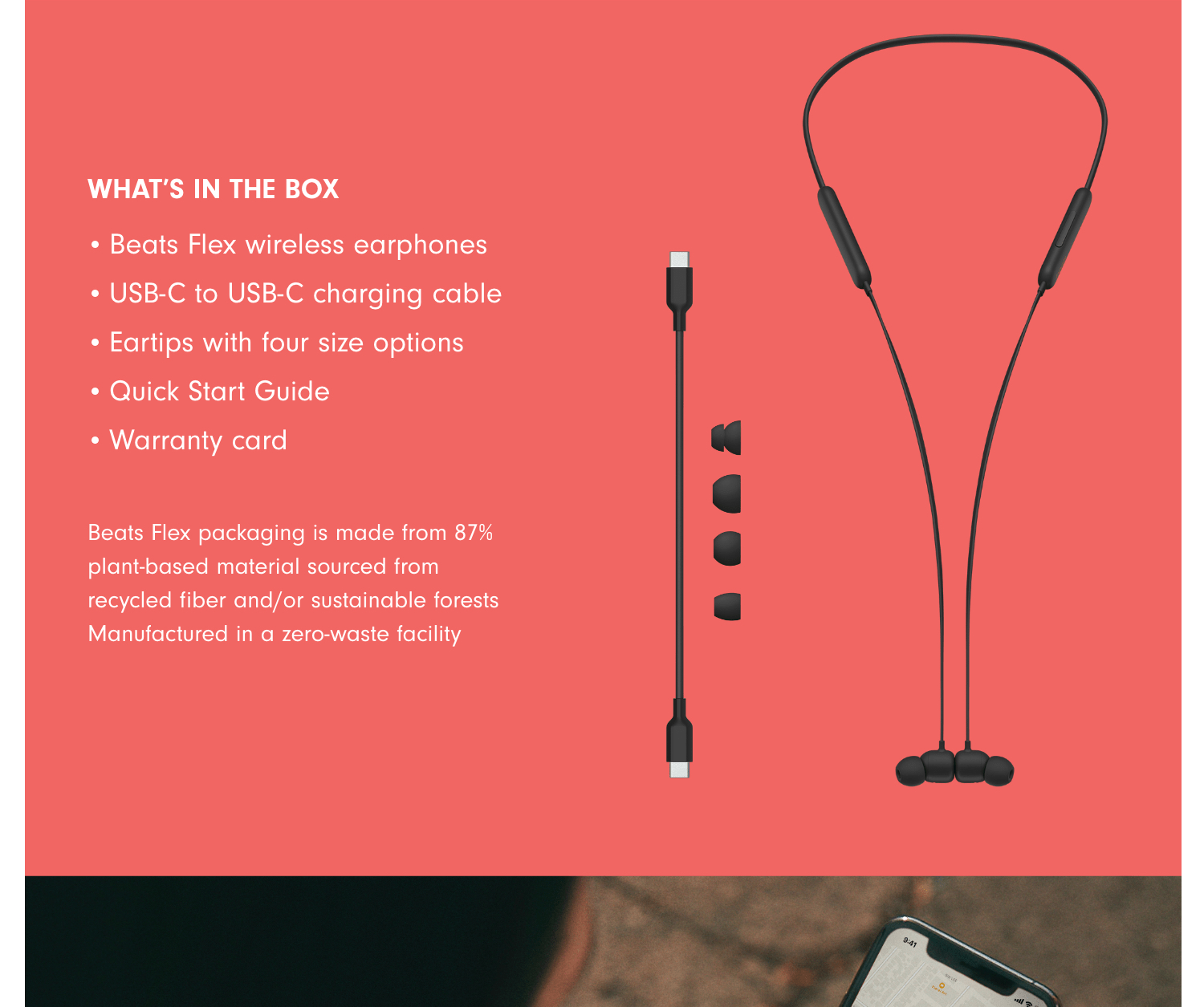 سری‌های سیلیکونی هدفون Beats Flex به‌همراه درگاه USB-C و کنترل‌ها