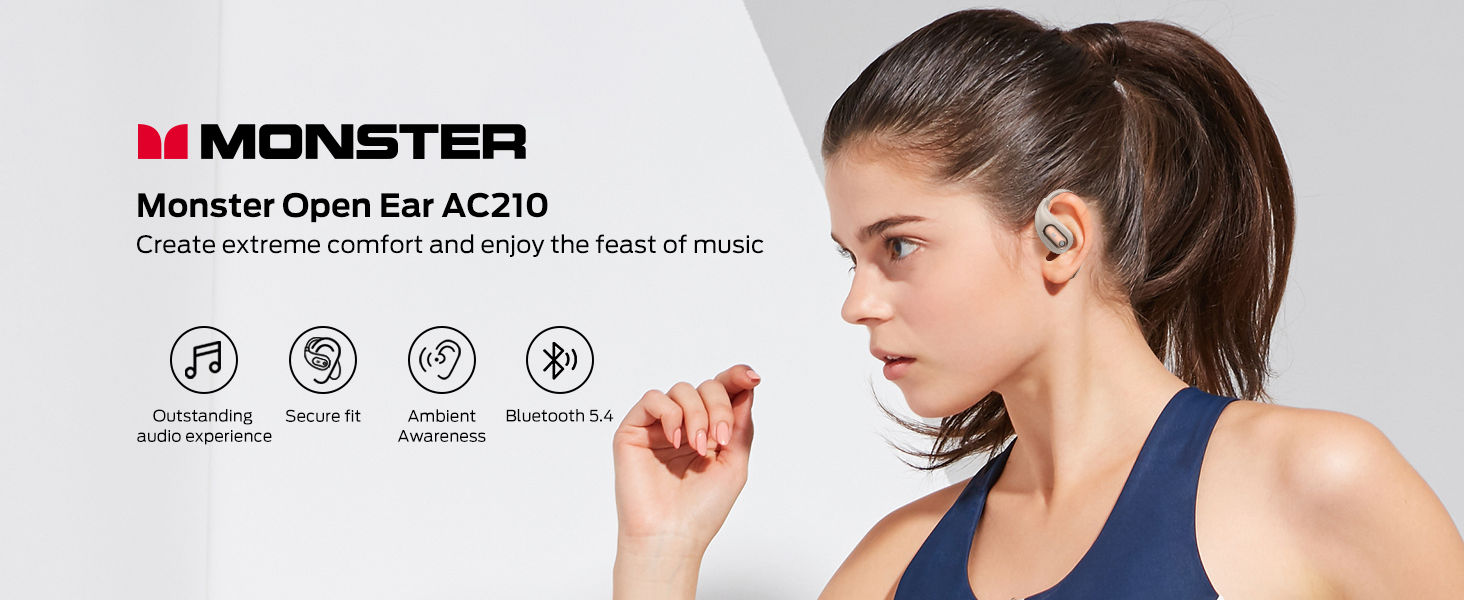 ستفاده از هدفون Monster AC210 هنگام ورزش با قابلیت Ambient Awareness و Bluetooth 5.4