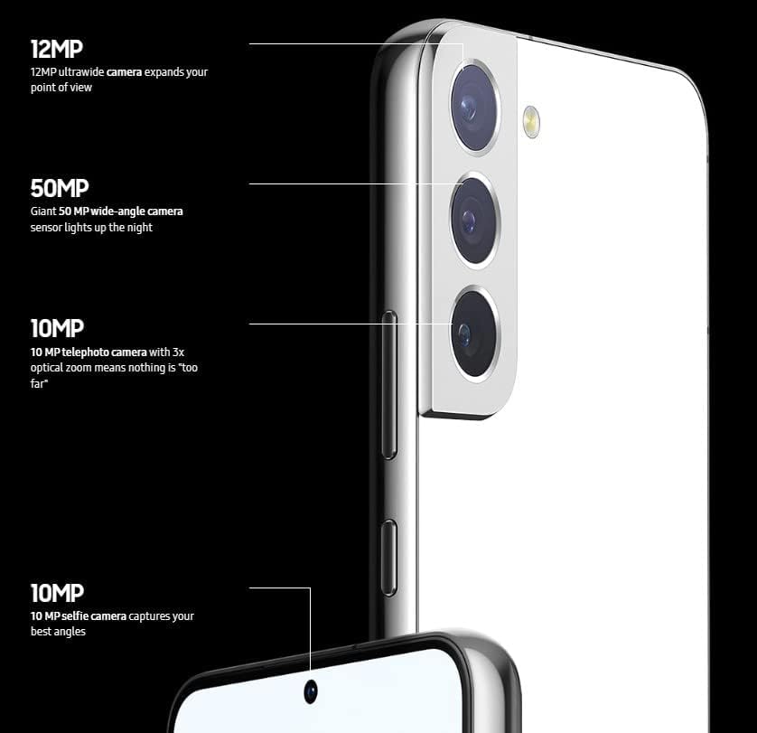 دوربین‌های جلو و پشت گوشی سامسونگ گلکسی S22 با قابلیت فیلمبرداری 8K