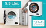 شک کن لباس BLACK+DECKER 1.5 Cu. Ft | خشک‌کن پرتابل 120 ولت مناسب آپارتمان - تصویر 6