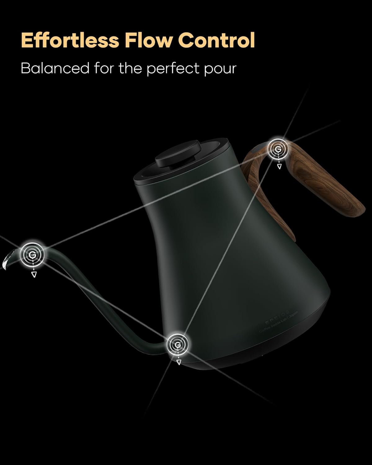 ابعاد کتری برقی Cocinare FLOW B9 با طراحی ارگونومیک و جمع‌وجور