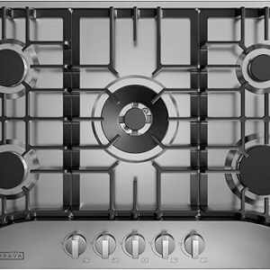 اجاق گاز صفحه‌ای ۵ شعله استیل Empava مدل 30 اینچ با شعله‌های SABAF ایتالیا