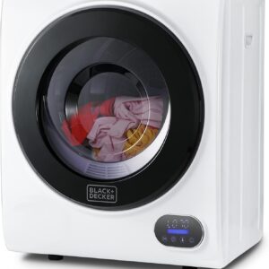 خشک‌کن لباس BLACK+DECKER 1.5 Cu. Ft با طراحی سفید و مدرن