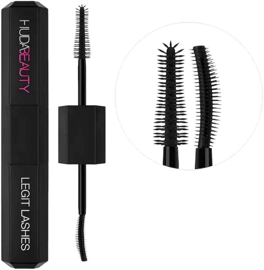 518JJ5RoR1L._AC_UF894,1000_QL80_ ریمل دوطرفه Huda Beauty Legit Lashes 2 in 1 با دو برس مجزا برای حجمدهی و بلندکنندگی