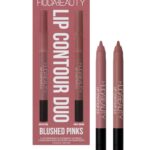 پک دو تایی مداد لب مینی Huda Lip Contour Duo Blushed Pinks با رنگ‌های صورتی مات