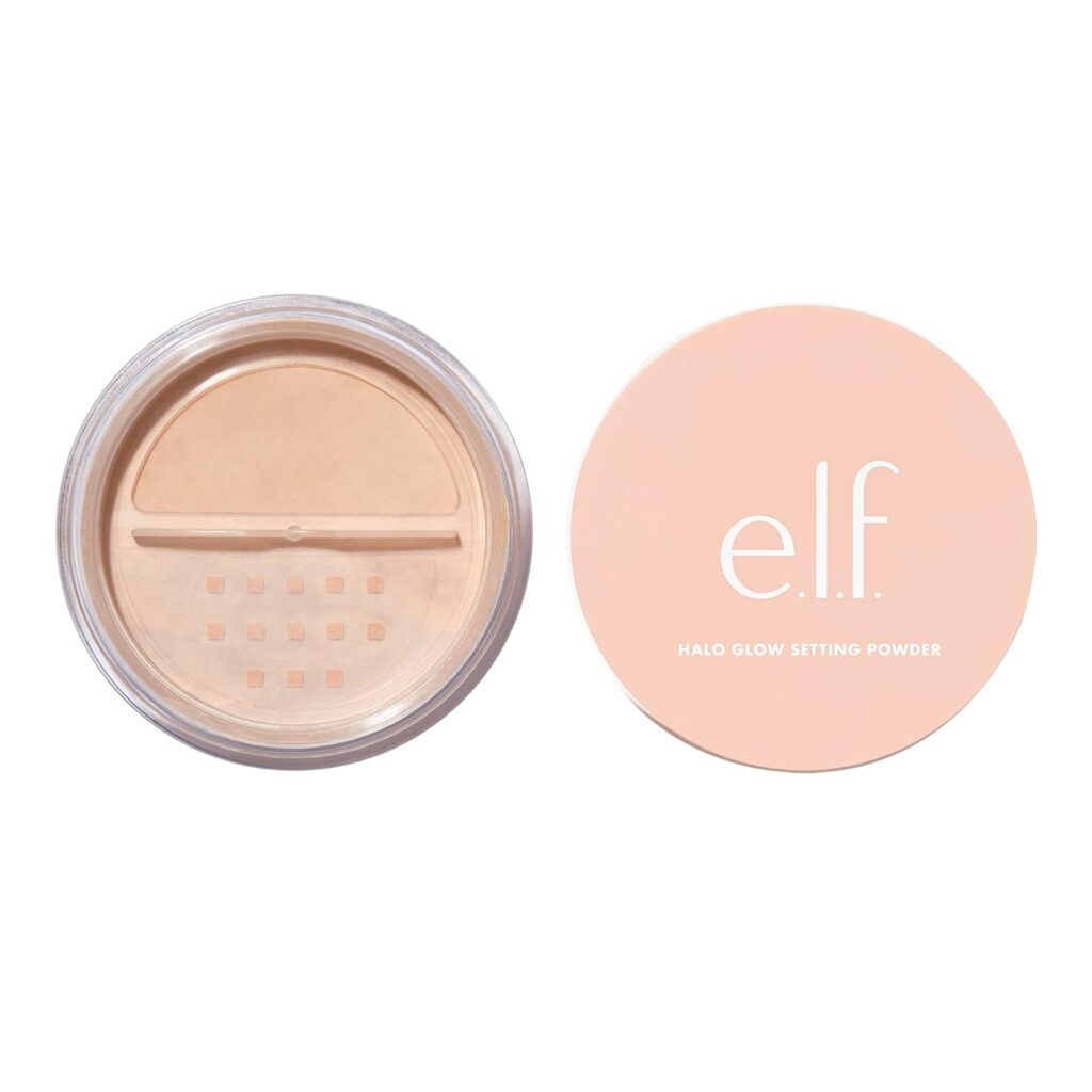 پودر فیکس e.l.f Halo Glow رنگ Medium با بافت سبک و جلوه مات نرم