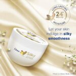نمای نزدیک کرم مرطوب کننده داو Silky کاسه‌ای ۳۰۰ میل