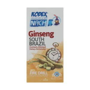 عکس محصول کاندوم تاخیری جینسینگ کدکس مدل Ginseng بسته 12 عددی