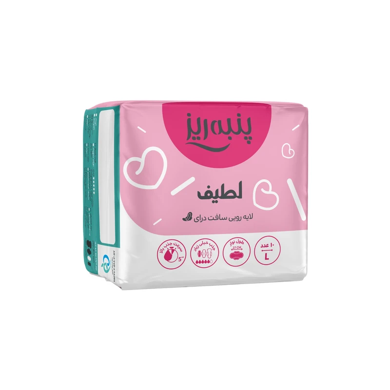 نوار بهداشتی پنبه ریز مدل Soft Dry سایز L بسته ۱۰ عددی